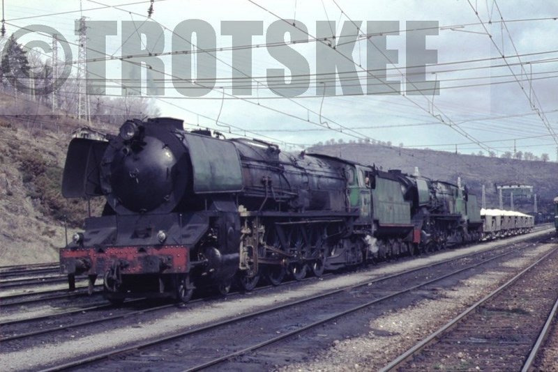 35mm Slide RENFE Spanish Railways Steam Loco Class 242F 1968 Original Spain.jpg