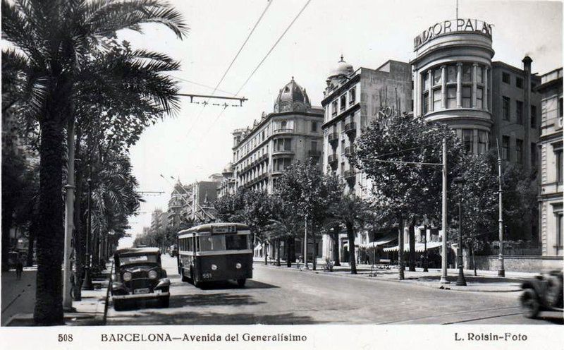 BARCELONA - Avenida del Generalisimo_años 50.jpg