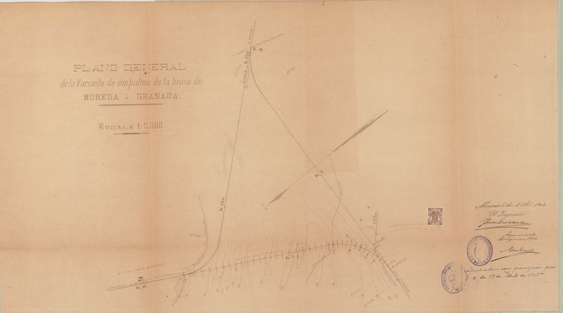 Empalme línea Moreda-Granada a la estación de Moreda. Plano general.jpg