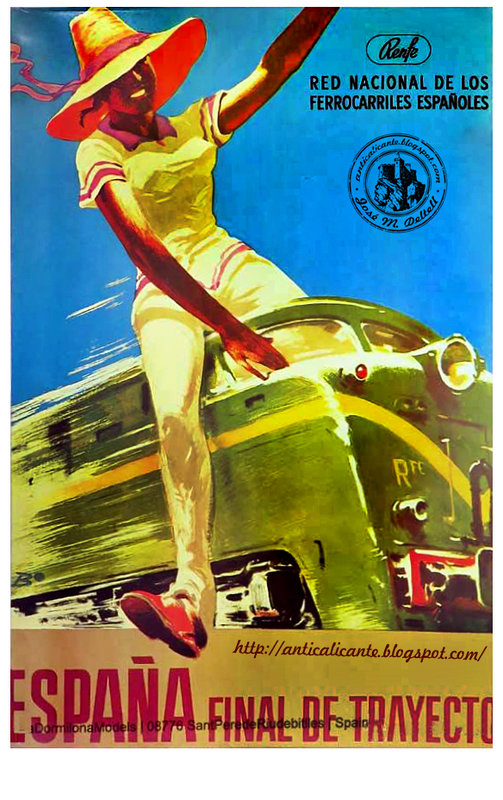 CARTEL CHAPA PUBLICITARIA ESPAÑA FINAL DE TRAYECTO Red Nacional de los Ferrocarriles Españoles RENFE 2.jpg